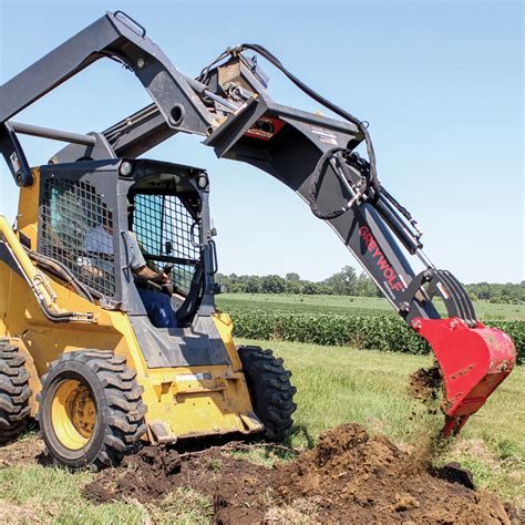 mini skid steer backhoe|backhoe attachment for skid steer.